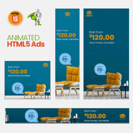 Furniture & Home Decor Animated HTML5 Banner Ads