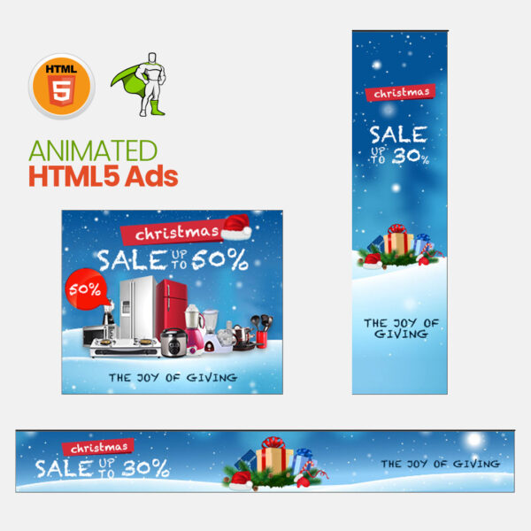 HTML5 Animated Banner for Christmas Sale