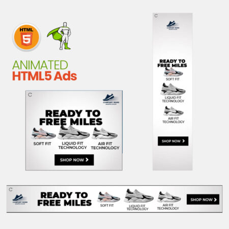 Shoes footwear product HTML5 banner template